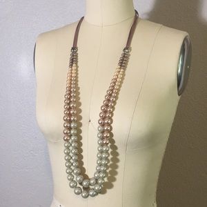 Ombre Mauve Pearl Style Necklace